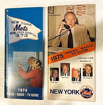 1974 & 1975 NEW YORK METS MEDIA GUIDES