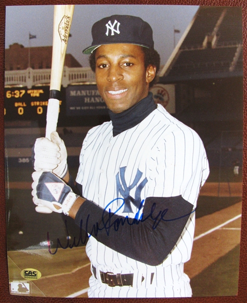 WILLIE RANDOLPH SIGNED 8 x 10 PHOTO w/CAS COA