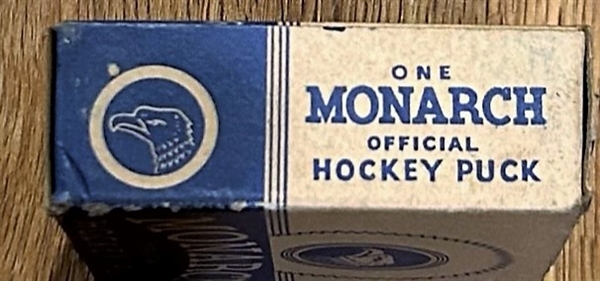 VINTAGE MONARCH OFFICIAL HOCKEY PUCK w/BOX