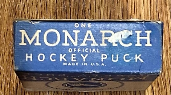 VINTAGE MONARCH OFFICIAL HOCKEY PUCK w/BOX