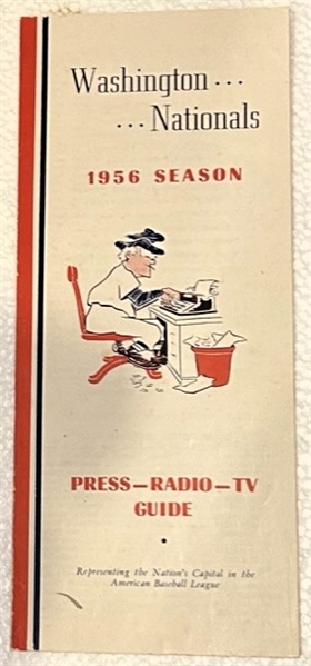 1956 WASHINGTON NATIONALS PRESS GUIDE