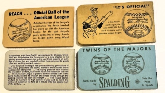 VINTAGE 40's/50's PHILADELPHIA ATHLETICS SCHEDULE BOOKLETS - 4 DIFFERENT