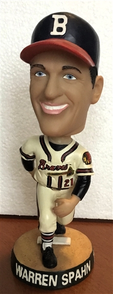 2003 WARREN SPAHN SGA BOBBING HEAD- BOSTON BRAVES