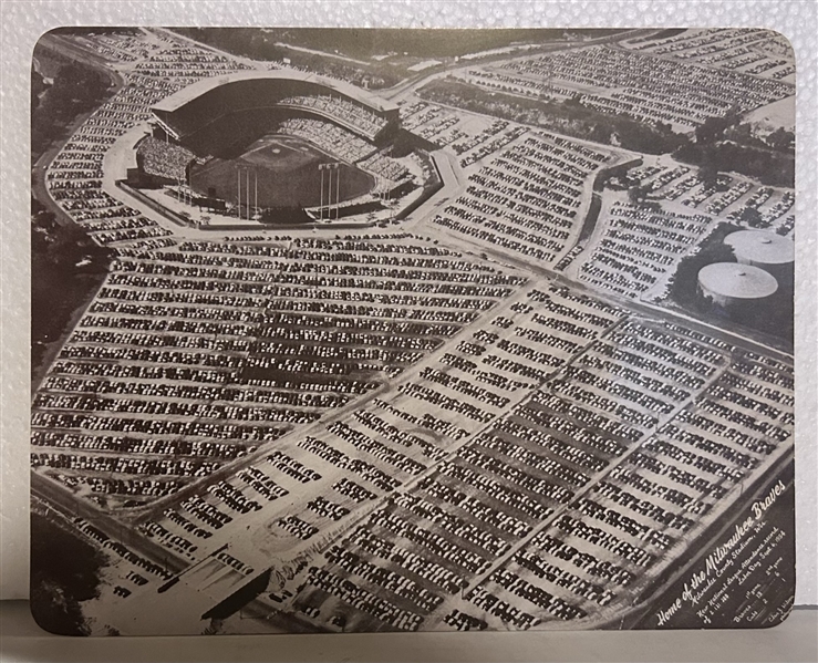 VINTAGE MILWAUKEE COUNTY STADIUM LARGE SIZE POSTCARD