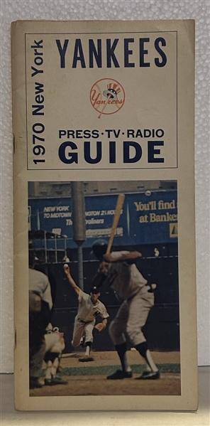 1970 NEW YORK YANKEES MEDIA GUIDE- MUNSON ROOKIE SEASON