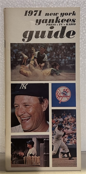 1971 NEW YORK YANKEES MEDIA GUIDE