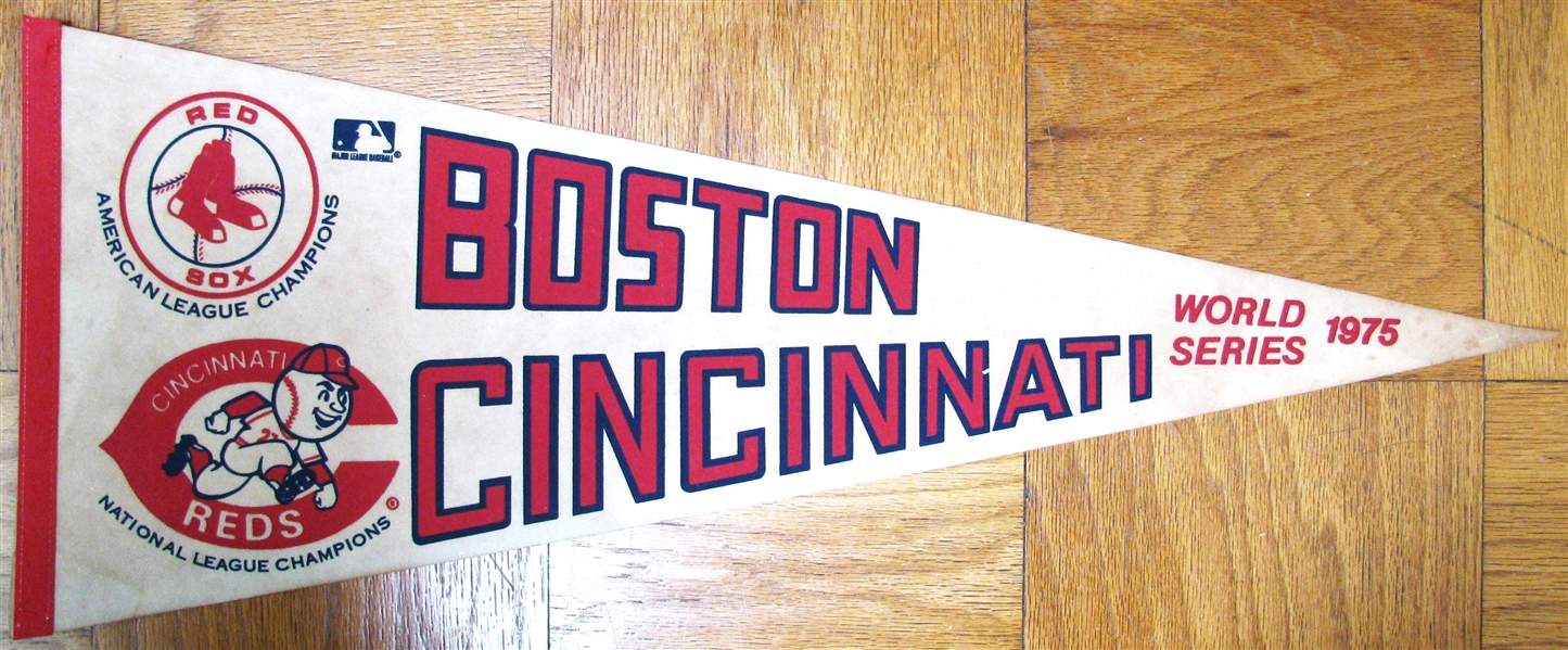 1975 WORLD SERIES PENNANT - RED SOX vs REDS