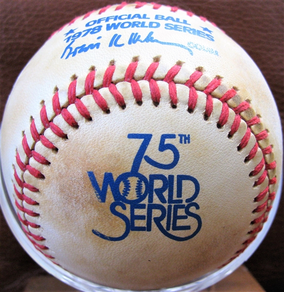 1978 WORLD SERIES COMMEMORATIVE BASEBALL w/BOX- YANKEES vs DODGERS