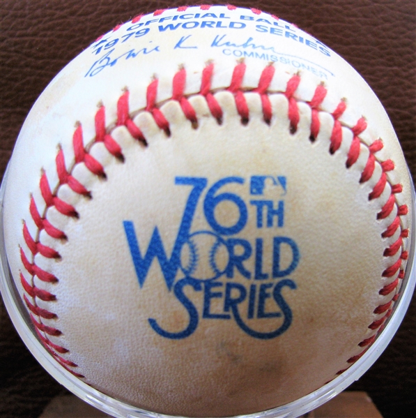 1979 WORLD SERIES COMMEMORATIVE BASEBALL w/BOX- PIRATES vs ORIOLES