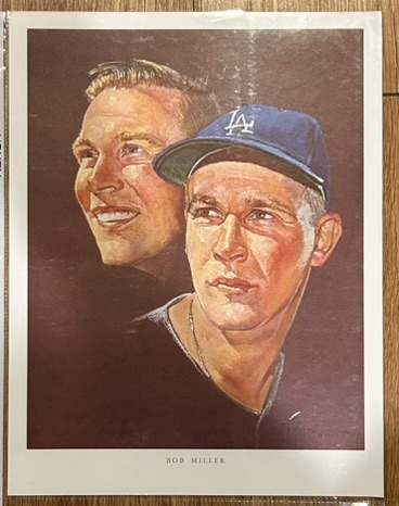 1964 BOB MILLER L.A. DODGERS VOLPE PRINT