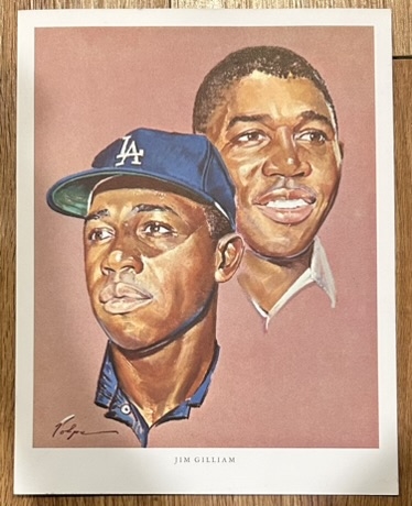 1964 JIM GILLIAM L.A. DODGERS VOLPE PRINT