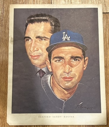 1964 SANDY KOUFAX L.A. DODGERS VOLPE PRINT