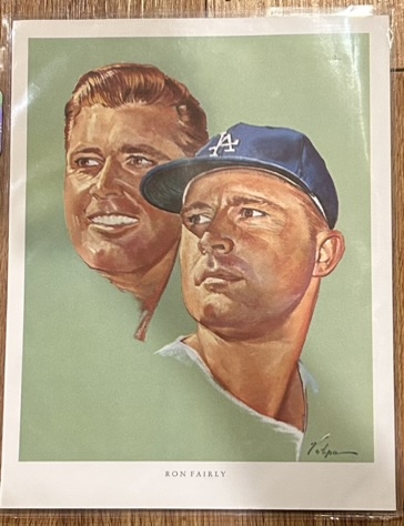 1964 RON FAIRLY L.A. DODGERS VOLPE PRINT