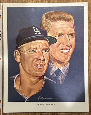 1964 FRANK HOWARD L.A. DODGERS VOLPE PRINT