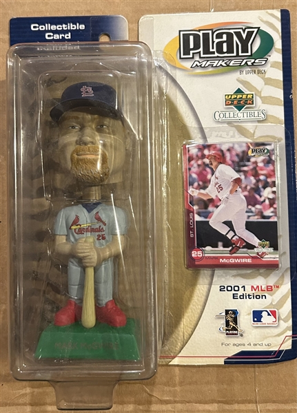 2001 MARK MCGWIRE UPPER DECK PLAY MAKERS BOBBLE HEAD - SEALED