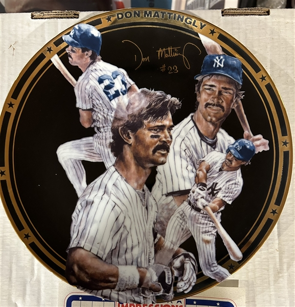 DON MATTINGLY  SPORTS IMPRESSIONS LIMITED-EDITION PLATE w/BOX