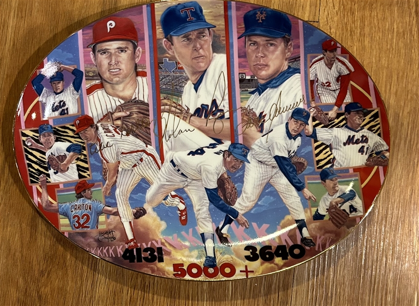 THE KINGS OF K SPORTS IMPRESSIONS LIMITED-EDITION PLATE w/BOX- SEAVER/RYAN/CARLTON