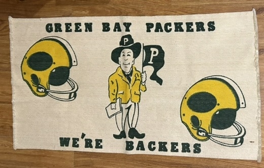 VINTAGE GREEN BAY PACKERS THROW RUG