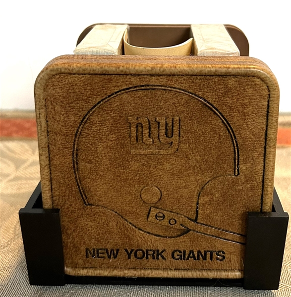 VINTAGE NEW YORK GIANTS COASTER & PLAYING CARDS SET