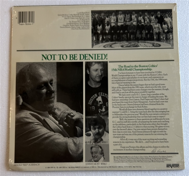 1984 BOSTON CELTICS NOT TO BE DENIED! RECORD ALBUM- SEALED