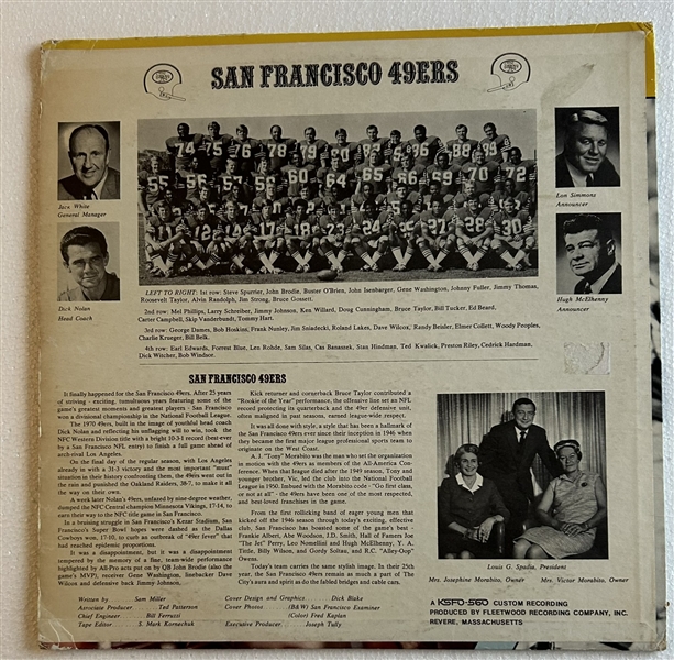 70's SAN FRANCISCO 49'ERS RECORD ALBUM