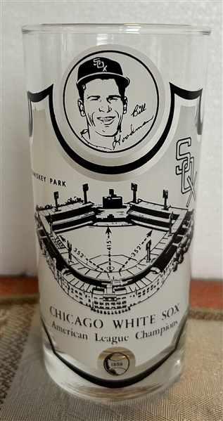 1959 CHICAGO WHITE SOX AMERICAN LEAGUE CHAMPIONS PLAYER GLASS - BILLY GOODMAN