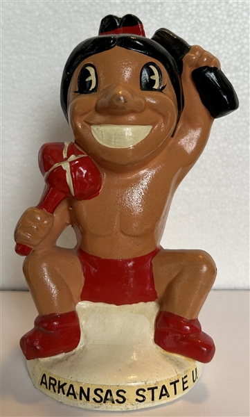 VINTAGE 60's ARKANSAS STATE INDIANS MASCOT BANK