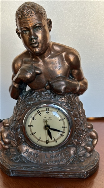 30's/40's JOE LOUIS WORLD CHAMPION FIGURAL CLOCK