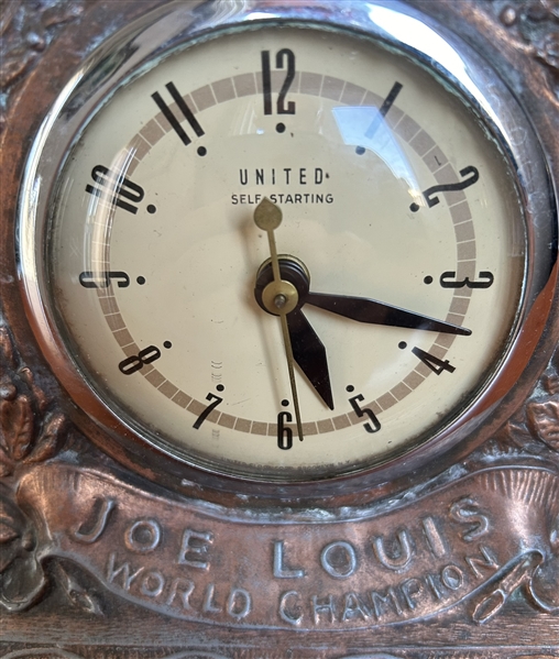 30's/40's JOE LOUIS WORLD CHAMPION FIGURAL CLOCK