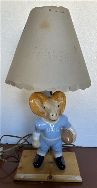 VINTAGE NORTH CAROLINA TARHEELS MASCOT LAMP- SUPER RARE!