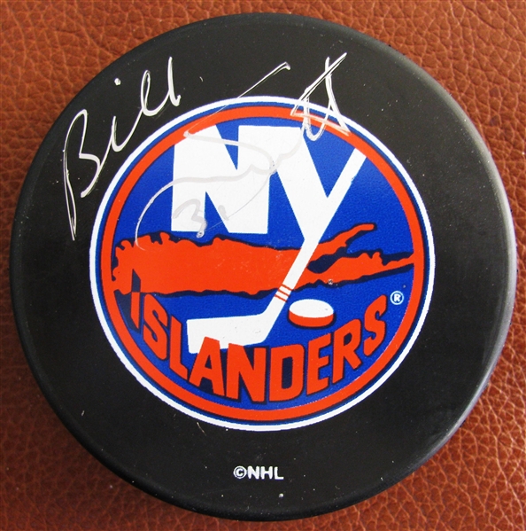 BILL SMITH #3 SIGNED NY ISLANDERS HOCKEY PUCK w/CAS COA