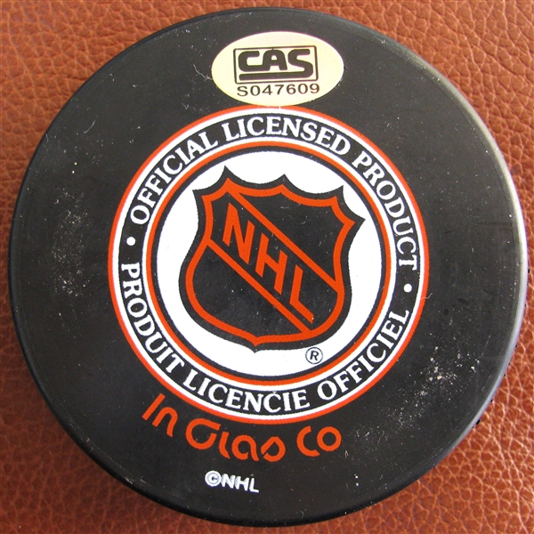 BILL SMITH #3 SIGNED NY ISLANDERS HOCKEY PUCK w/CAS COA