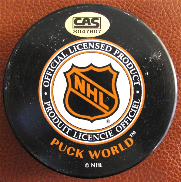 CLARK GILLIES & BOB NYSTROM SIGNED NY ISLANDERS HOCKTY PUCK w/CAS COA 