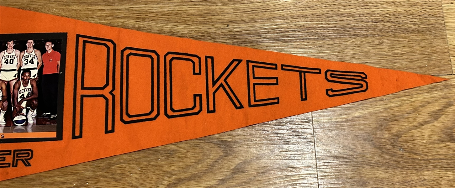 1968-69 ABA DENVER ROCKETS TEAM PHOTO PENNANT- SCARCE