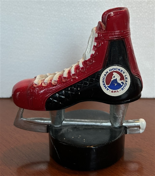 VINTAGE 70's BOSTON BRAVES SKATE/PUCK BOTTLE OPENER-PAPERWEIGHT- RARE