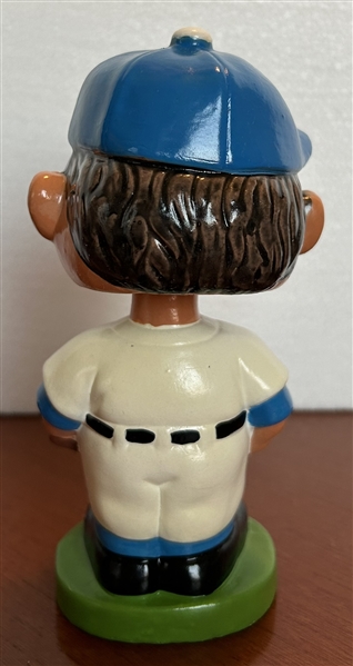 60's LOS ANGELES DODGERS GREEN BASE BOBBING HEAD - SIDEWAYS CAP VARIATION