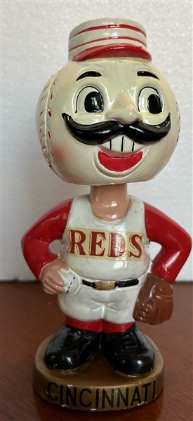 60's CINCINNATI REDS GOLD BASE BOBBING HEAD