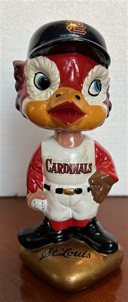 60's ST. LOUIS CARDINALS GOLD BASE BOBBING HEAD