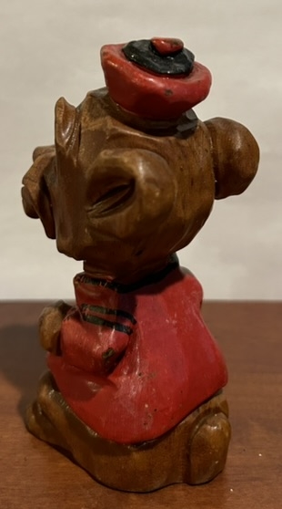 50's CORNELL BEARS CARTER HOMMAN WOOD-CARVED STATUE