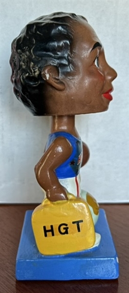 60's HARLEM GLOBETROTTERS BOBBING HEAD - BLUE BASE VARIATION