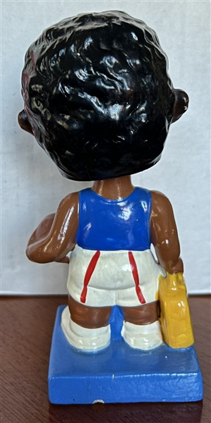 60's HARLEM GLOBETROTTERS BOBBING HEAD - BLUE BASE VARIATION