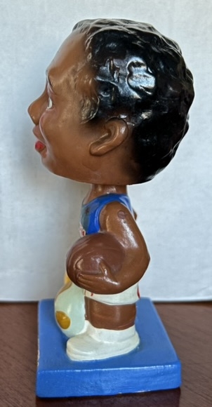 60's HARLEM GLOBETROTTERS BOBBING HEAD - BLUE BASE VARIATION