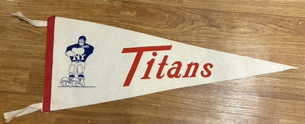 VINTAGE 60's AFL NEW YORK TITANS PENNANT - MUST SEE!