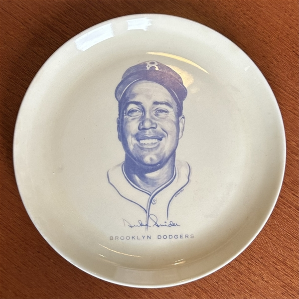 50's DUKE SNIDER BROOKLYN DODGERS  PORTRAIT PLATE- SUPER RARE!