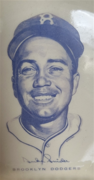 50's DUKE SNIDER BROOKLYN DODGERS  PORTRAIT PLATE- SUPER RARE!