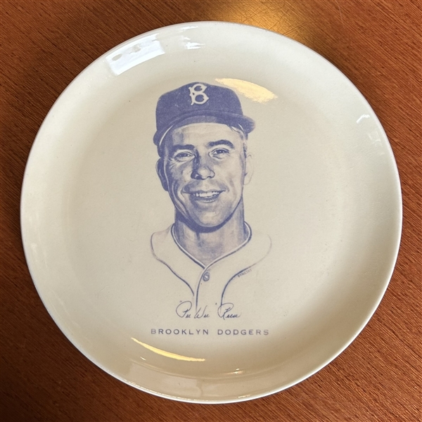 50's PEE WEE REESE BROOKLYN DODGERS  PORTRAIT PLATE- SUPER RARE!