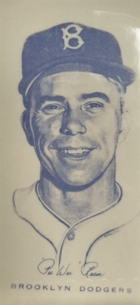 50's PEE WEE REESE BROOKLYN DODGERS  PORTRAIT PLATE- SUPER RARE!