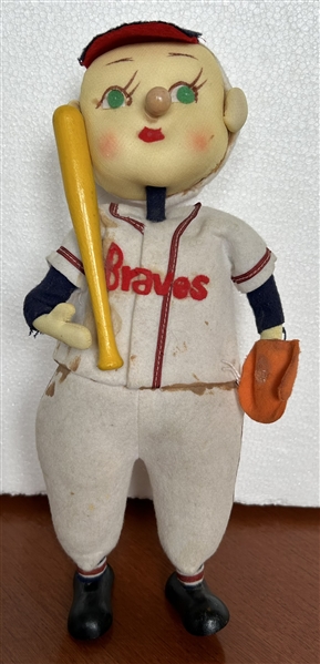 VINTAGE 50's MILWAUKEE BRAVES SOUVENIR DOLL