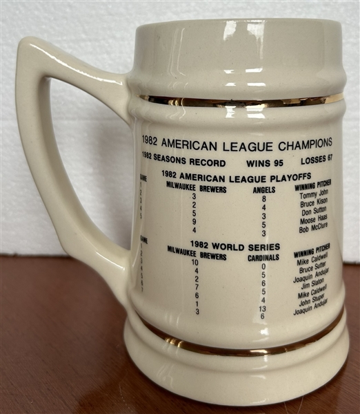 1982 MILWAUKEE BREWERS WORLD SERIES MUG