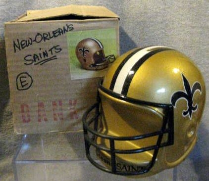 NEW ORLEANS SAINTS HELMET BANK w/BOX